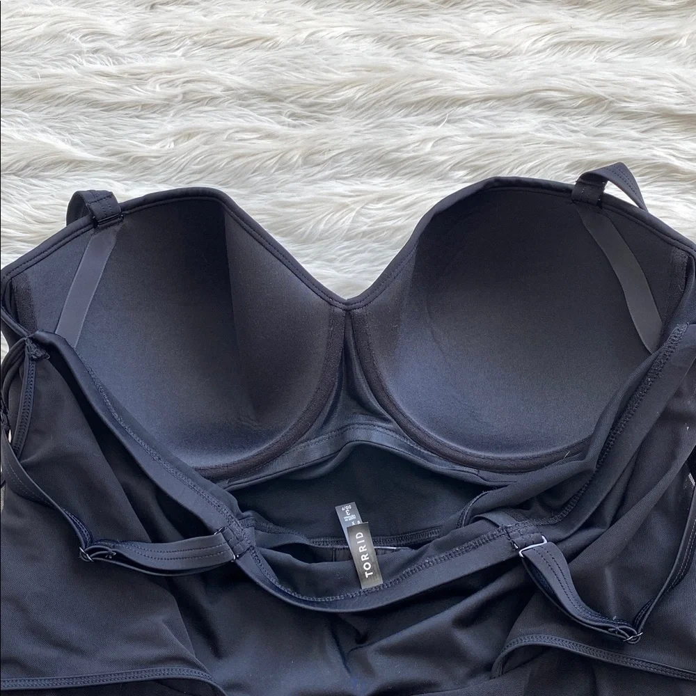 Torrid | DD Underwire Long Mesh Overlay Swim Dress